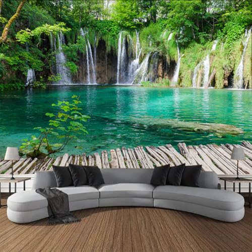 FENDROM Green Tree Forest Tapestry Waterfall Wall Hanging Nature Landscape Scenic Stone River Tapestries for Living Room Bedroom Dorm Home Decor - color: Y01, size: 79"L x 59"W