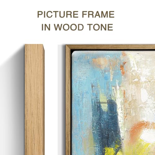 Framed Abstract Colorful Wall Art: 2 Pieces Artistic Heavy Textured Artwork Green Red Aesthetic Painting for Living Room - color: colorful, size: 36”x24”x2