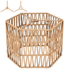 Rattan Lamp Shades, Large Lamp Shades for Table Lamps, Boho Lampshades for Floor Lamps, 12.8"Natural Wicher Shade Replacement, Assembly Required