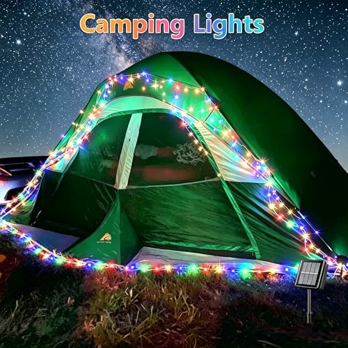 LairtPOW Solar Rope Lights Outdoor, 39FT 100 LED Solar Trampoline Lights with 8 Modes, IP67 Waterproof Color Changing LED Rope Lights for Trampoline Backyard Patio Tree Christmas Decor, Multicolor - color: Multicolor, size: 100 LED