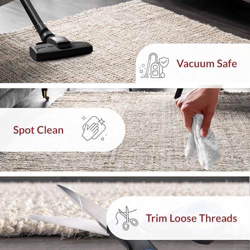 Nuloom Ashli Hand Woven, Off-White, 2'6" x 10', Farmhouse, Jute, Soft and Textured, High Traffic, Stain Resistant, Easy Clean, Durable Runner for Bedroom, Living Room, Dining, Den, Foyer, Entryway - color: Off White, size: 2'6" x 10' (Runner)