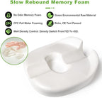 Donut Pillow Coccyx Seat Cushion for Prostate, Sciatica, Pelvic Floor, Pressure Sores, Pregnancy, Perineal Surgery, Postpartum Recovery Pain Pressure Relief Memory Foam Chair Pad