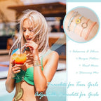 choice of all String Bracelets for Women Boho Wave Surfer Beach Wear Cute Bracelets Set Summer Friendship Jewelry Accessories Beach Stuff - color: B1:white beach surfer bracelets