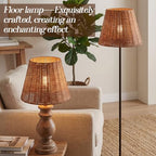 1 Pack Natural Rattan Spider Boho Lamp Shade Handwoven Indonesian Rattan, Large Wicker Woven Lampshade for Table & Floor, Boho Decor (5.9" Top × 9.8" Bottom × 7.9" Slant,Frustum Shape) - size: 5.9" Top × 9.8" Bottom × 7.9" Slant