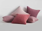 Topfinel 4 Packs Pink Decorative Throw Pillow Covers 24x24 Inch for Living Room Couch Bed Sofa, Boho Western Farmhouse Home Decor, Square Soft Moss Corduroy Fall Cushion Case 60x60 cm