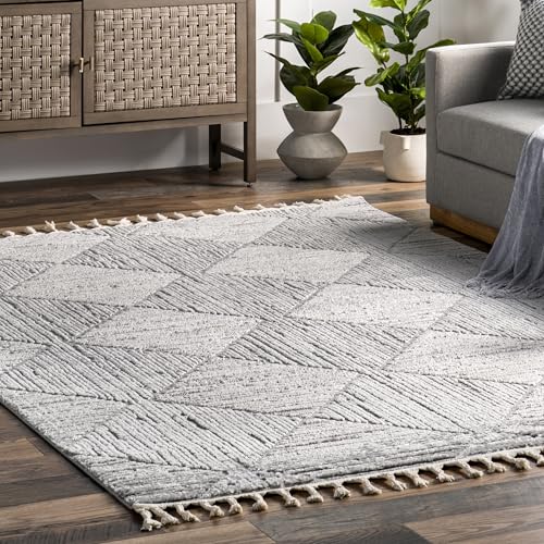 Nuloom Kerry Light Grey, 2' x 3', Geometric, Soft and Cozy, High Traffic, Stain Resistant, Easy Clean, Durable Area Rug for Bedroom, Living Room, Dining Space, Den, Foyer, Entryway - color: Kerry Light Grey, size: 2' x 3' (Rectangular)