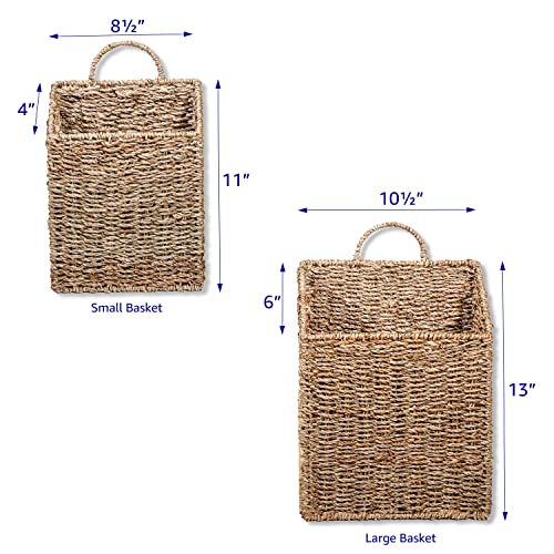 Trademark Innovations Hanging Wall Mounted Baskets - Set of 2 (Small) - size: Small