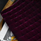 vctops Luxury Velvet Square Chair Pad Thin Soft and Comfy Chair Cushion Tufted Indoor Seat Cushion Pillow Tatami (Purple,17"x17")