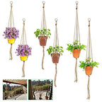 Keadic 6Pcs Macrame Plant Hanger, 3 Sizes Indoor Hanging Plant Holder Hanging Plant Holder Plant Hangers Hanging Planters for Indoor Plants for Home Patio Garden