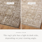 Loloi Magnolia Home by Joanna Gaines Pace Collection PAC-01 Bark/Natural 5'-3" x 5'-3" Round Area Rug - color: Bark / Natural, size: 5'3" (Round)
