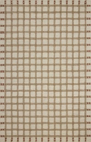 Loloi Magnolia Home by Joanna Gaines Waylon Collection WAY-02 Natural/Rust 2'-6" x 7'-6" Runner Rug - color: Natural / Rust, size: 2'6" x 7'6" (Rectangular)