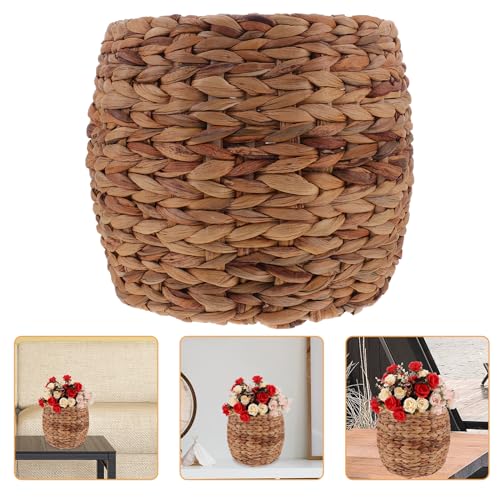 Healeved 10inch Seagrass Plant Basket Indoor Planter Basket Sundries Storage Woven Seagrass Wicker Planter Flower Pot