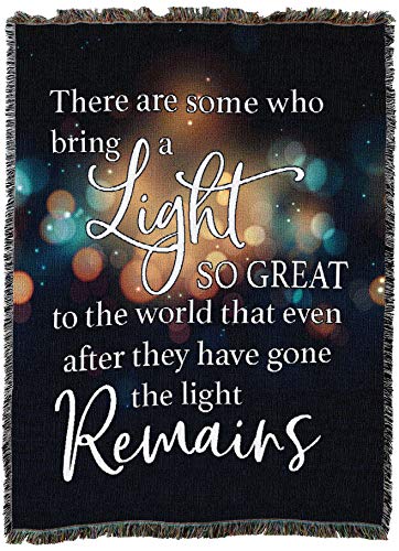 Pure Country Weavers There are Some Who Bring a Light So Great Blanket Lights - Sympathy Bereavement Gift Tapestry Throw Woven from Cotton - Made in the USA (72x54) - color: Light So Great, size: 72" x 54"