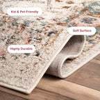 nuLOOM Performance Oriental Style Area Rug, Vintage Design, Durable, Easy to Clean, Cecil Beige, 5' x 8'