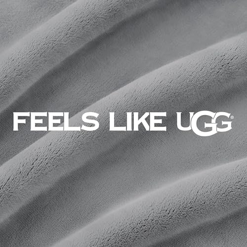 UGG Coco Plush Fleece Throw Blanket – Soft & Cozy Blanket for Couch, Bed & Sofa, Perfect for Home Decor, House Warming Gifts or Luxurious Birthday Gifts for Women, 50" x 70", Seal Gray - color: Gray