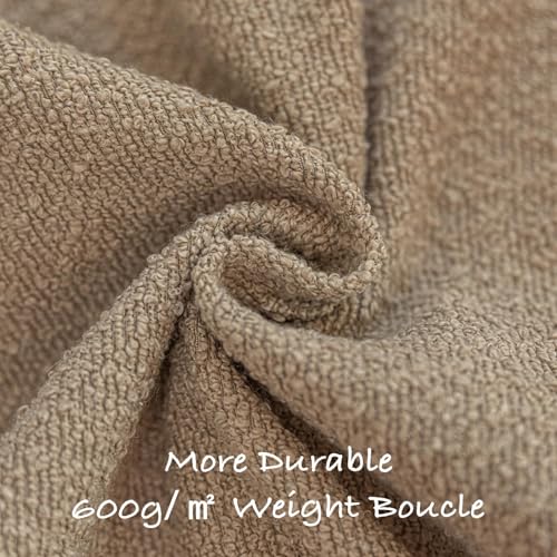 GEEORY Decorative Throw Pillow Covers 20x20 Inch Pack of 2,Textured Boucle Neutral Cushion Cases for Bed Couch Sofa, Accent Modern Farmhouse & Minimalist Home Decor (Oatmeal Beige) GE03-20 - color: Oatmeal Beige, size: 20" x 20" (Pack of 2)
