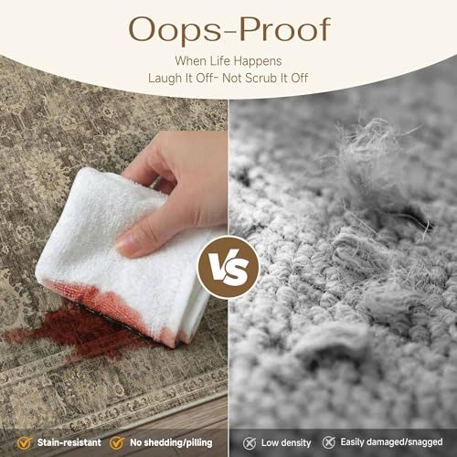 2x3 Washable Area Rug for Entryway Brown Vintage Non-Slip Low Pile Distressed Rustic Carpet Door Mat Soft Small Throw Rug for Indoor Entrance Bathroom - color: Retro | Brown, size: 2' x 3' (Rectangular)
