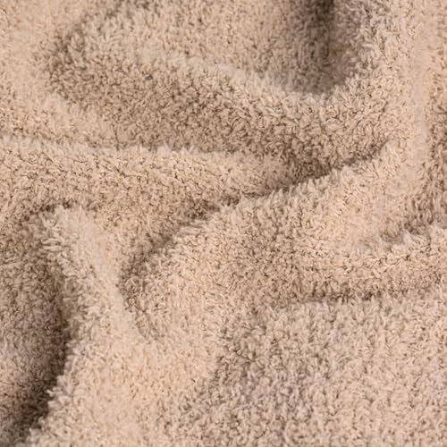 JOOJA Dusty Rose Fuzzy Knitted Blanket, Soft Plush Queen Size for Bed, Cozy Lightweight Blanket for All Seasons, Dusty Rose, 90x90 - color: Dusty Rose, size: 90x90