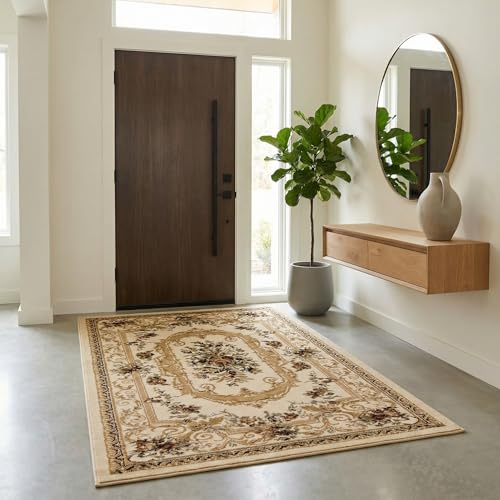 Unique Loom Versailles Collection Area Rug - Henry (3' 1" x 5' 3" Rectangle Cream/Green) - color: Cream/Green, size: 3'3" x 5'3" (Rectangular)
