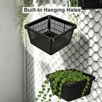 12 Pcs 7 Inch Aquatic Plant Baskets for Hydroponics Water Garden Plant Pots Black Plastic Mesh Basket Square Plastic Mesh Pond Containers for Live Aquarium Plants - style: 7" Square-12 PCS