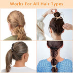 12 PCS Braided Hair Ties Bow Tie Hair Bracelets for Women Girls Elastic Hair Ties No Damage Ponytail Holders - color: Neutral
