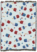 Pure Country Weavers Popsicles - Americana Gift Tapestry Throw Blanket Woven from Cotton - Made in The USA (60X80) - color: Popsicles, size: 60x80