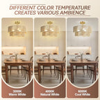 BoostArea 16.54” Boho 2-Tier Rattan Ceiling Light Fixture, Semi Flush Mount Woven Chandelier for Bedroom, Dining Room, Kitchen, Entryway, Living Room(Bulb not Included) - color: Beige