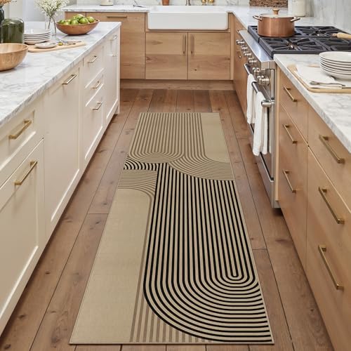 PureCozy Modern Rainbow Hallway Runner Rug 2x8 Washable Easy Jute Rugs for Entryway Kitchen Farmhouse Long Indoor Outdoor Carpet Non Slip Runner for Porch Bedroom Laundry Front Door - color: Rainbow 2, size: 2' x 8' (Runner)