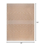 Nourison Home Positano Jute 8' x 10' Area Rug - Easy Clean, Non Shedding, Bed Room, Living Room, Dining Room, Kitchen (8' x 10') - color: Jute, size: 8' x 10' (Rectangular)