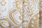 Popular Handicrafts Indian Hippie Bohemian Beautiful Passion Ombre Color Mandala Curtain Panels White Gold - color: Gold, size: 25"W x 74"L (Pack of 2)