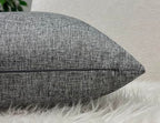 Aiking Home Woven Fine Faux Linen Throw Pillow Cover, Size 18"x18", Gray - color: Gray, size: 18" x 18" (Pack of 1)