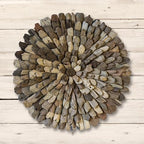 Creative Co-Op Round Driftwood Wall Décor