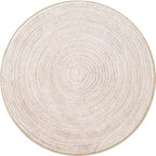 Asrug Imitation Jute Low Pile Round Rug Area Rug Washable Non-Slip Circle Rug Soft Plush Touch Circle Rugs Round for Kitchen Bathroom Living Bedroom Nursery, Carpet 5ft /60 inch/152 cm Khaki - color: Khaki, size: 5ft