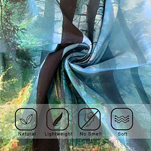 Llamazing Forest Tapestry Home Decor Landscape Tapestry Living Room Bedroom Decoration Magic Curtain (Morning Forest, 60''L×51''W) - color: Morning Forest, size: 60"L x 51"W