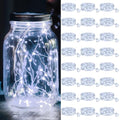 kolpop 24 Pack LED Fairy Lights Battery Operated with 3 Modes, Mini Twinkle String Lights Battery Powered Waterproof for Christmas Mason Jars Party,Cool White - color: Cool White, size: 24 Pack