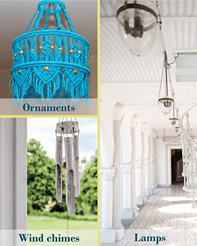 NACETURE Ceiling Hooks for Hanging Plants 3 Pack - Plant Hanger Indoor Hanging Hooks Metal Plant Bracket Iron Lanterns Hangers for Wind Chimes (Black 3 Pack + Chain) - color: Black 3 Pack + Chain