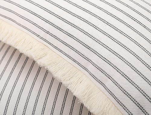 NUYECY Set of 2 Light Grey Boho Throw Pillow Covers 20 x 20,Cotton Neutral Pillow with Tassel Fringe,Decorative Pillow Cover Pillow Case Cushion Cover for Bed Sofa Couch Farmhouse Living Room - color: Stone Grey, size: 20" x 20" (Pack of 2)