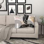 Pink and Black Throw Pillows Boho Pillow Covers 18x18 Tropical Leaf Pillows Mid Century Modern Couch Pillows for Living Room Set of 4 Geometric Bohemian Couch Covers - color: Blackboho, size: 18" x 18" (Pack of 4)