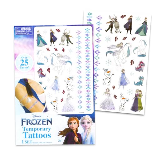 Disney Frozen Woven Throw Blanket Bundle - Anna Elsa Blanket, Bookmark, Tattoos, and More for Kids | Disney Frozen Decoration 48" x 60"