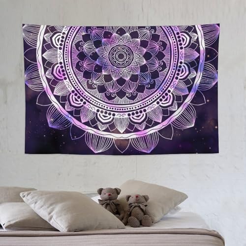 HZOHNAGO Mandala Tapestry Abstract Ancient Geometric Star Field Colorful Galaxy Pattern Printed Wall Tapestry Watercolor Abstract Wall Hanging for Bedroom Living Room Dorm 60" W x 40" H - color: Mandala-1, size: 60"L x 40"W