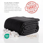 Muslin Blanket - Pure 100% Turkish Cotton Airy Soft Light Versatile Gauze Throw Blanket for Bed, Couch, Sofa (Black, Throw Size (50" x 66" inch)) - color: Black, size: Throw Size ( 50" x 66" inch )