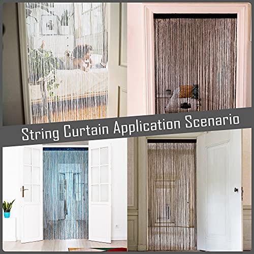 YaoYue Doorway String Curtain Door Curtains,Boho Hippie Hanging Fringe Room Divider for Patio Bedroom Closet Kitchen Laundry,Room Window Wall Door Decor(39x110inch/100×280cm,Grey) - color: Grey, size: 39"W x 110"L (Pack of 1)