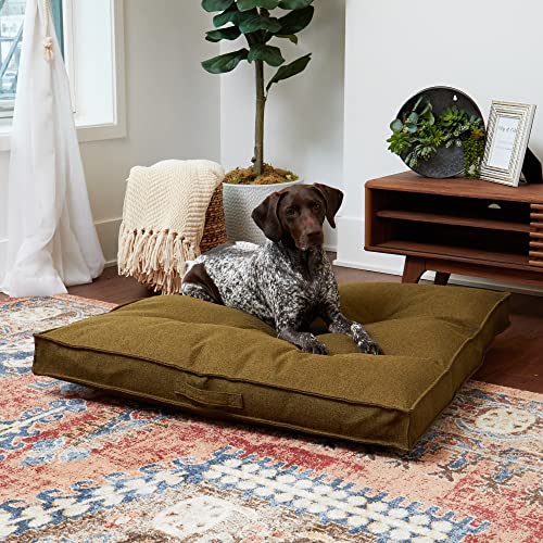 South Pine Porch Mila Square Tufted Pillow Style Dog Bed, Moss, Large (40" x 40") - color: Moss, size: Large (40" x 40")