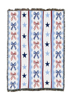 Pure Country Weavers Red White and Lace - Americana Gift Tapestry Throw Blanket Woven from Cotton - Made in The USA (50X60) - color: Red White and Lace, size: 50x60
