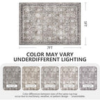 Living Room Rug 6x9, Soft Non Slip Low Pile Washable Rug, Boho Modern Area Rug for Bedroom, Dining Room, Brown - color: Brown, size: 6' x 9' (Rectangular)