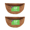 HFHOME 14" Dia Half Round Coco Liner, Half Circle Wall Coir Planter, Coco Fiber Replacement Liners for Wall Hanging Baskets- 2 PCS - size: 14"-2PCS