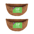 HFHOME 14" Dia Half Round Coco Liner, Half Circle Wall Coir Planter, Coco Fiber Replacement Liners for Wall Hanging Baskets- 2 PCS - size: 14"-2PCS