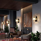 Grneric Crystal Wall Sconces,Black Sconce Wall Light Fixtures Modern Sconces Wall Lighting Single Indoor Wall Sconce for Living Room Bathroom Hallway Stairway Bedroom 10 Inch - color: Crystal Glass Sttyle