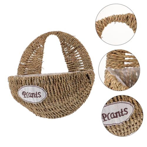 Woven Hanging Planter Basket for Indoor Outdoor Plants Boho Wall Basket Decor Large Woven Flower Pot for Garden Balcony Courtyard Stylish Home Greenery Display