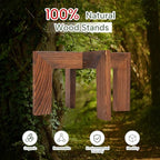 HPC DECOR 2 Pack Wood Plant Stand-Mid Century Modern Planter Stands-Wooden Flower Pot Stands Riser,Low Short Plant Stands Indoor-Modern Minimalist Wooden Stool for Plant Pot Holder, Fit 5-15 Inch Pot.